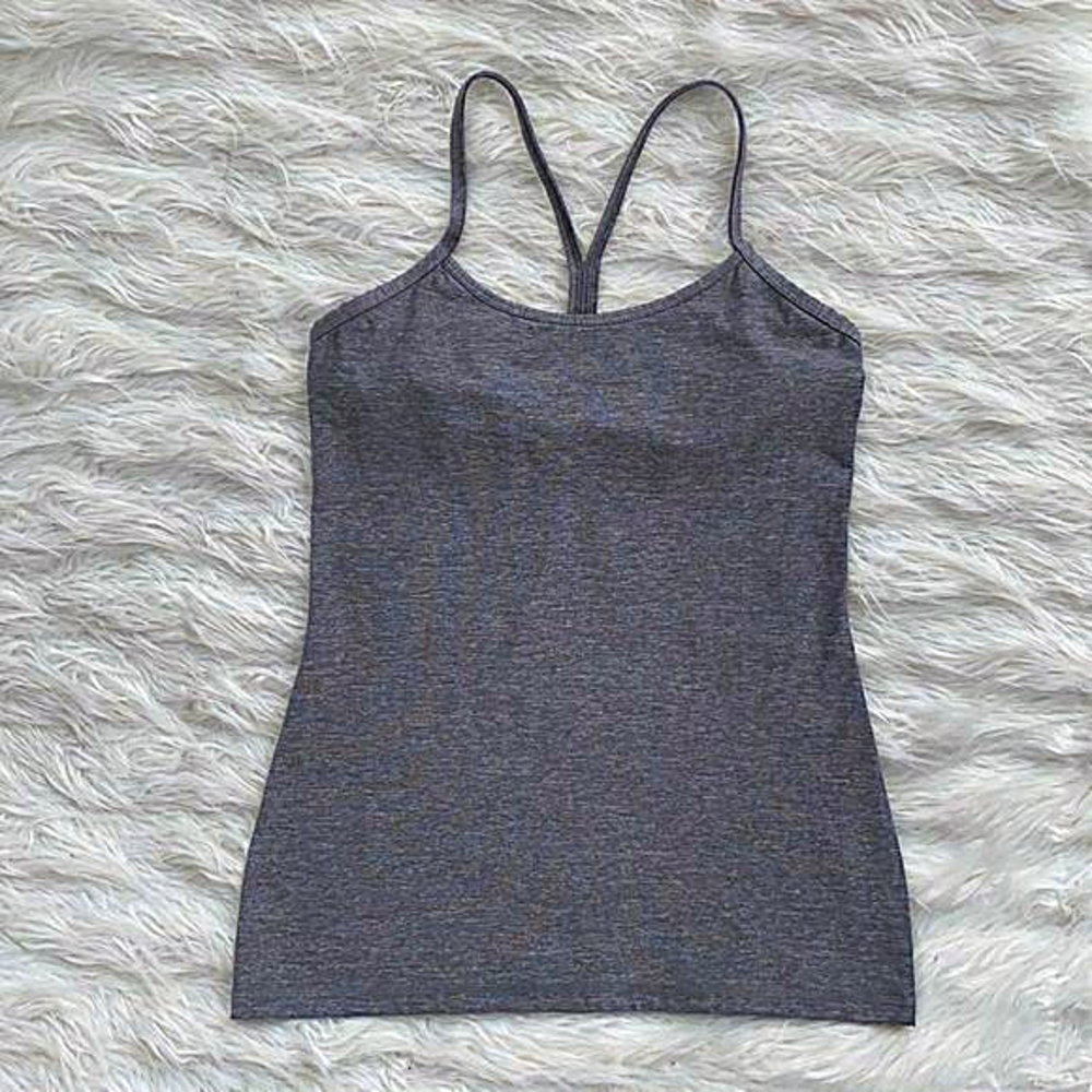 Lululemon | Gray Power Y Tank Top‎
